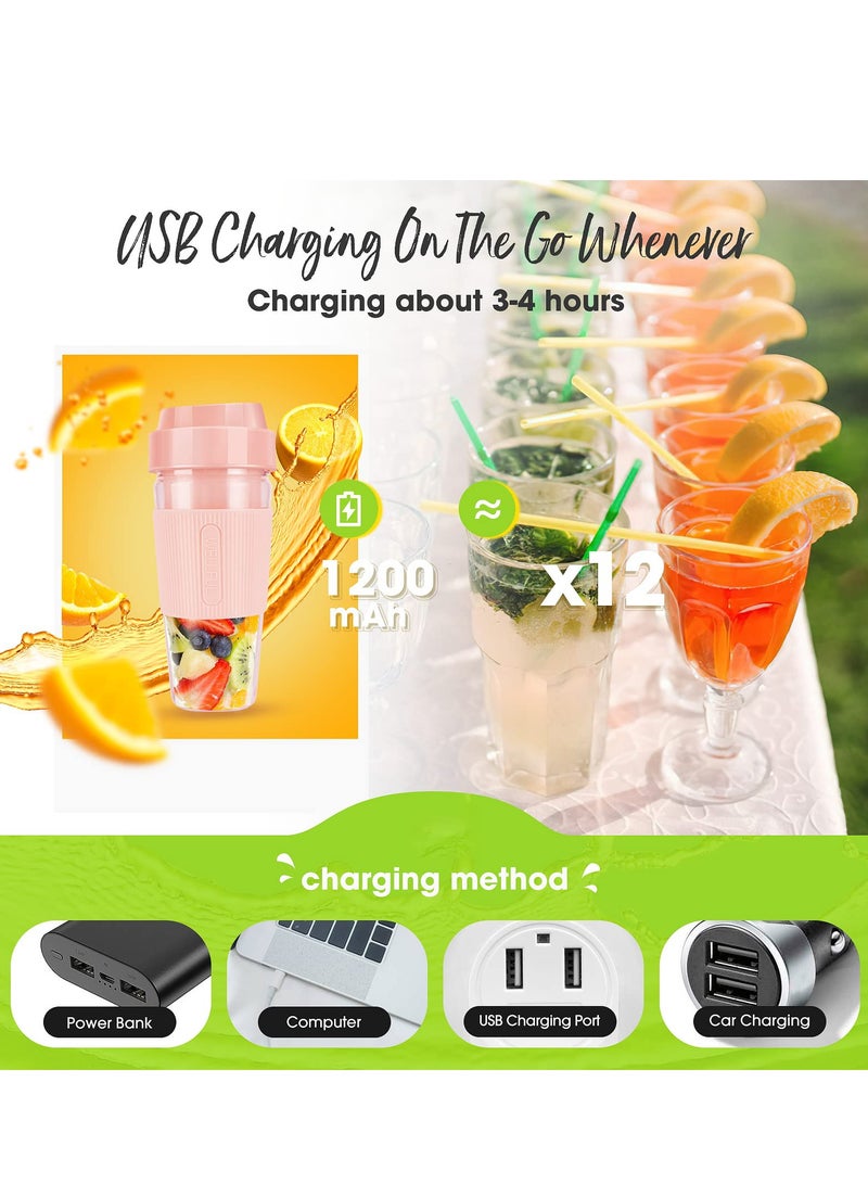 USB Rechargeable Portable Blender for Smoothies and Juices, Ideal for Home, Travel, Office and Outdoor Use, Perfect Gift for Health Enthusiasts