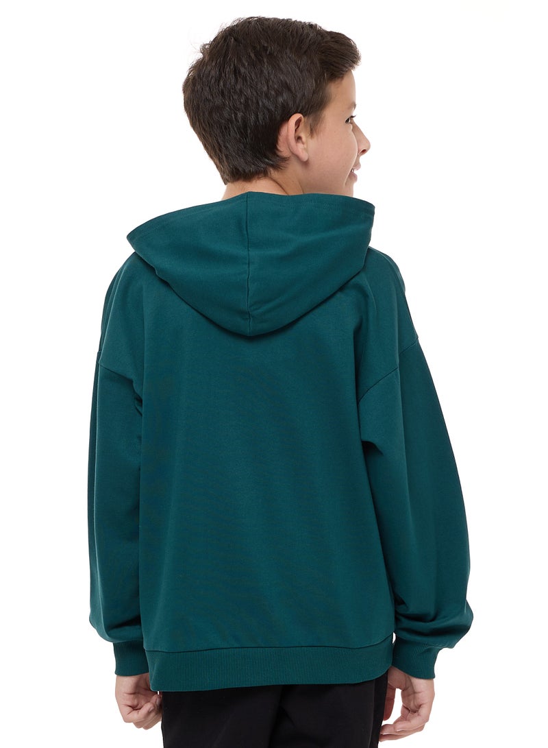 Boys' Hoodie  (8-14yrs) Dk Green