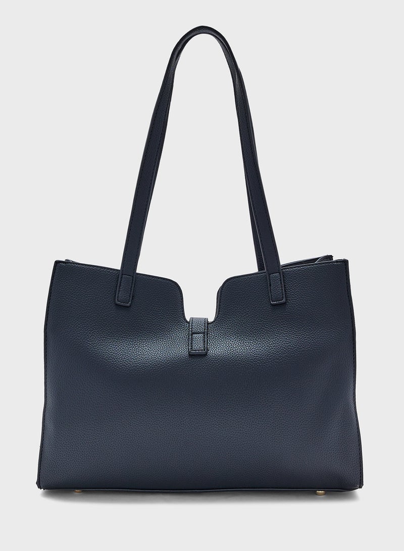 Lock Detail Shopper Bag