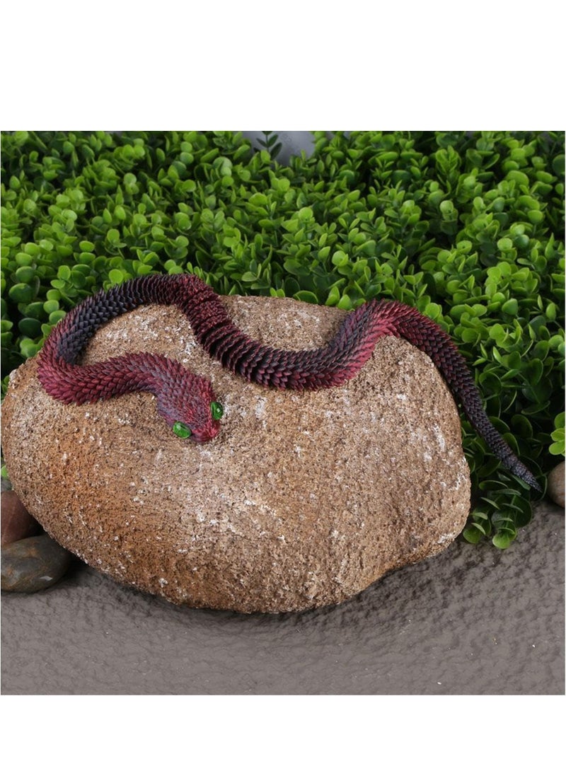 3D Printed Animals-Snake Viper - 3D Printed Snake, Stress Relief Toy, Perfect for Home and Office Decor, Ideal for Collectors and Fidget Enthusiasts