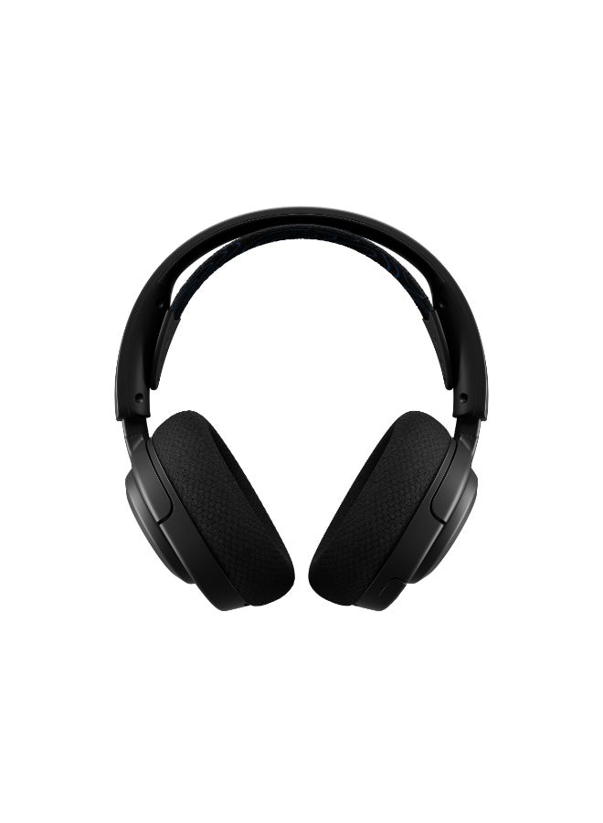 Arctis Nova 5P Wireless Headphones, 40mm Neodymium Drivers, ClearCast Gen 2.x, Retractable Boom, 360° Spatial Audio, Quick-Switch Wireless, Black / Blue | 61673