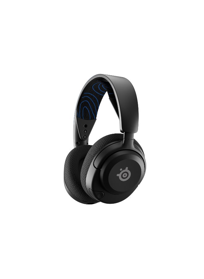 Arctis Nova 5P Wireless Headphones, 40mm Neodymium Drivers, ClearCast Gen 2.x, Retractable Boom, 360° Spatial Audio, Quick-Switch Wireless, Black / Blue | 61673