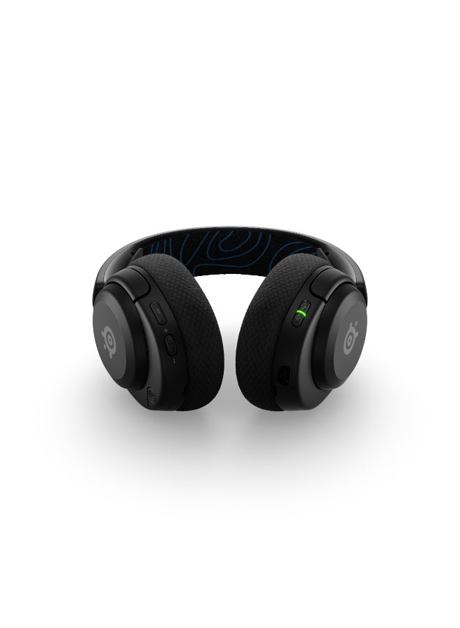 Arctis Nova 5P Wireless Headphones, 40mm Neodymium Drivers, ClearCast Gen 2.x, Retractable Boom, 360° Spatial Audio, Quick-Switch Wireless, Black / Blue | 61673
