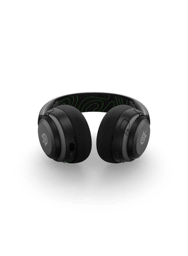 Arctis Nova 5X Wireless Headphones, 40mm Neodymium Drivers, ClearCast Gen 2.x, Retractable Boom, 360° Spatial Audio, Quick-Switch Wireless, Black / Green | 61676