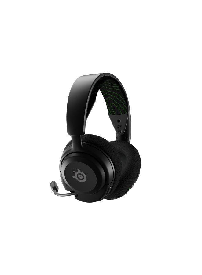 Arctis Nova 5X Wireless Headphones, 40mm Neodymium Drivers, ClearCast Gen 2.x, Retractable Boom, 360° Spatial Audio, Quick-Switch Wireless, Black / Green | 61676