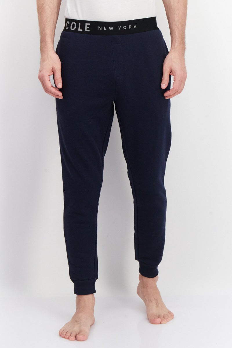 Men Pull-On Brand Logo Lounge Wear Jogger Pants, Navy