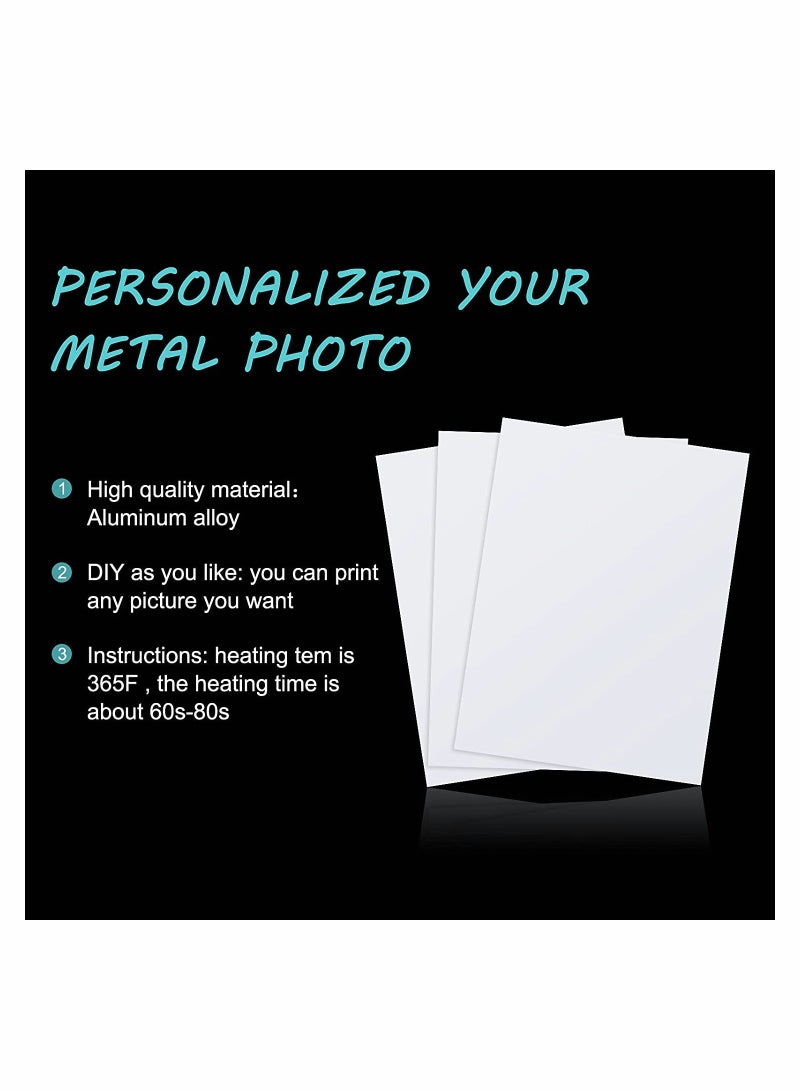 8 Pack 6 x 8 Inch Aluminum Metal Photo Blanks for Sublimation Heat Transfer White Wall Décor