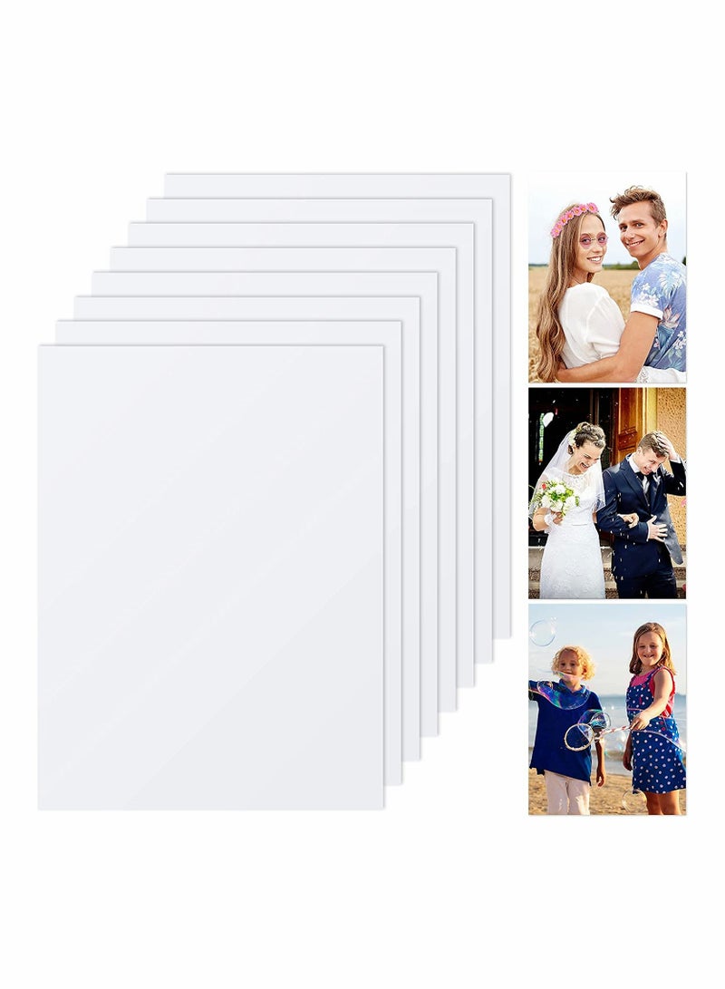 8 Pack 6 x 8 Inch Aluminum Metal Photo Blanks for Sublimation Heat Transfer White Wall Décor