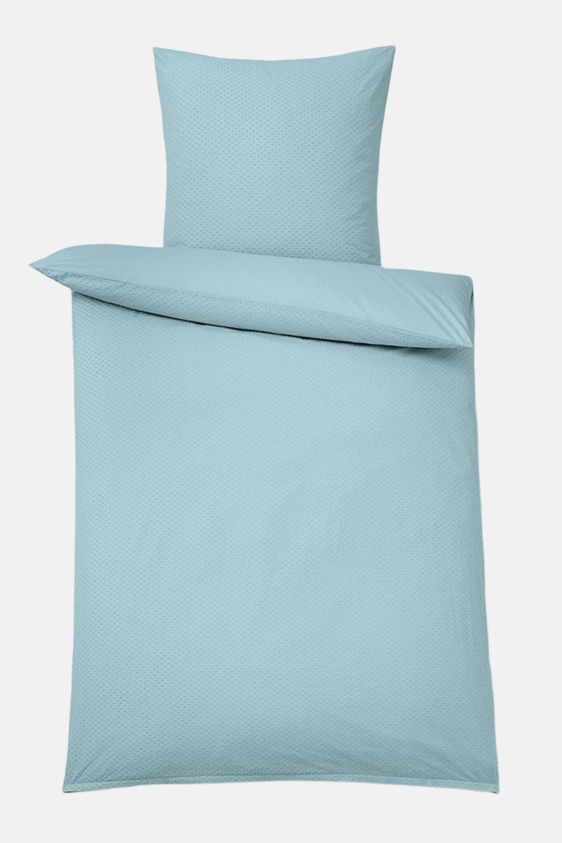 Premium Cotton Textured Duvet Set 80 x 80 cm, Teal Green