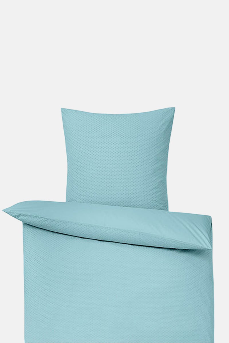 Premium Cotton Textured Duvet Set 80 x 80 cm, Teal Green