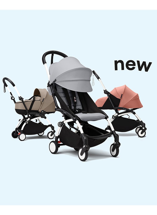 YOYO3 Stroller – Black Frame & 6 Months+ Color Pack - Olive, Lightweight, Compact, Foldable & Travel Friendly Stoller with Padded Seat & Canopy with Viewing Window, UPF 50 Months+ Sun Protection, Stroller for Babies