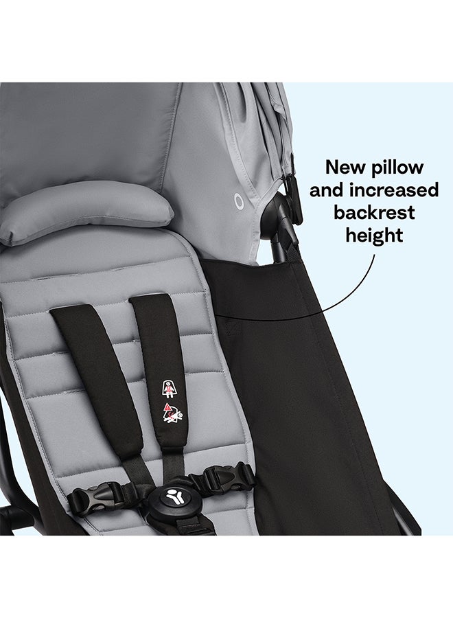 YOYO3 Stroller – Black Frame & 6 Months+ Color Pack - Olive, Lightweight, Compact, Foldable & Travel Friendly Stoller with Padded Seat & Canopy with Viewing Window, UPF 50 Months+ Sun Protection, Stroller for Babies