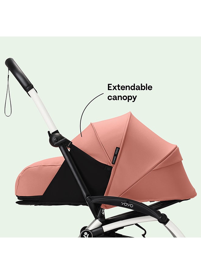 Stokke YOYO3 Stroller with Newborn Pack, Black Frame, Compact and Foldable, One-Hand Flat Recline, UPF 50+ Canopy and 4-Wheel Suspension, 5-Point Harness, 6.6 kg Lightweight, Black