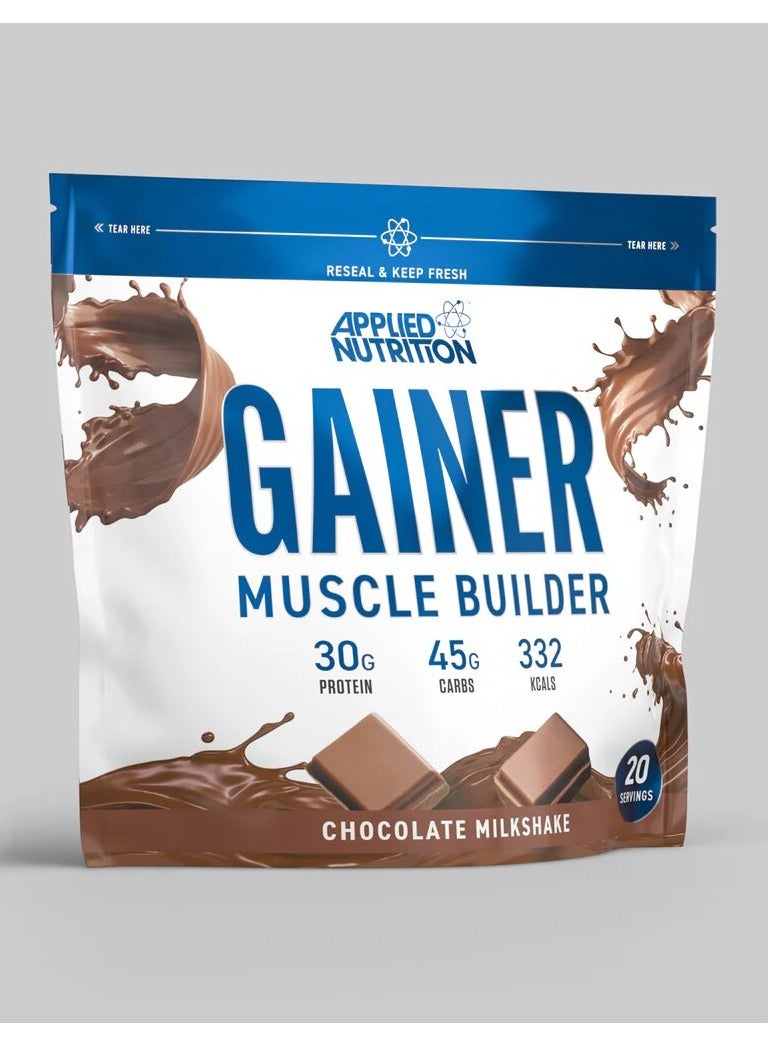 Applied Nutrition, Gainer Muscle Builder, Protein 1.8Kg, Chocolate Milkshake, 20 Servings