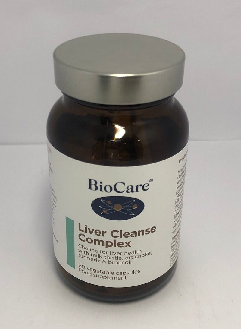 Liver Cleanse Complex Choline For Liver Health with Milk Thistle, Artichoke, Turmeric & Broccoli, 60 Vegetable Capsules Food Supplement