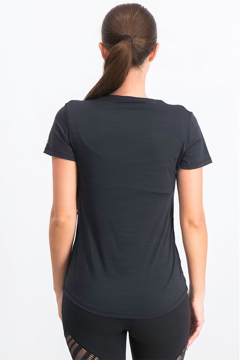 Women Sportswear Fit Short Sleeve Training Top, Black