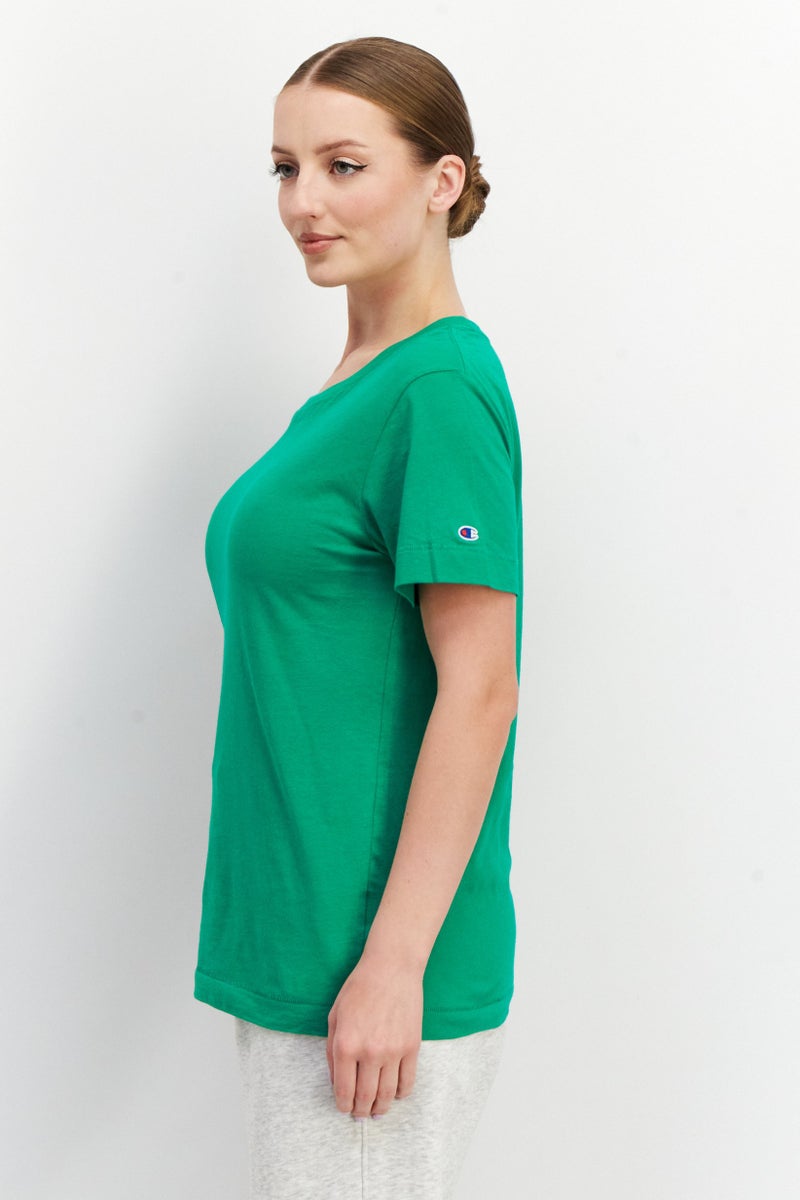 Women Sportswear Fit Short Sleeve Outdoor T-shirt, Green