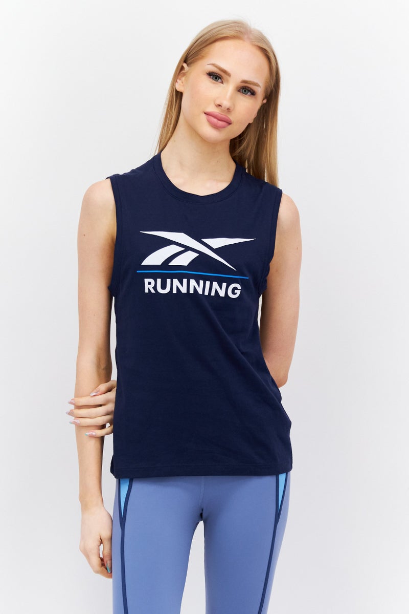 Women Sportswear Fit Training Tank Top, Navy