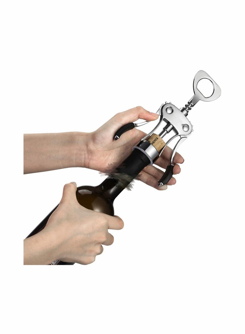 Bottle Opener, Zinc Alloy Premium Wing Corkscrew bottle Bottle Opener with Multifunctional Bottles Opener Upgrade