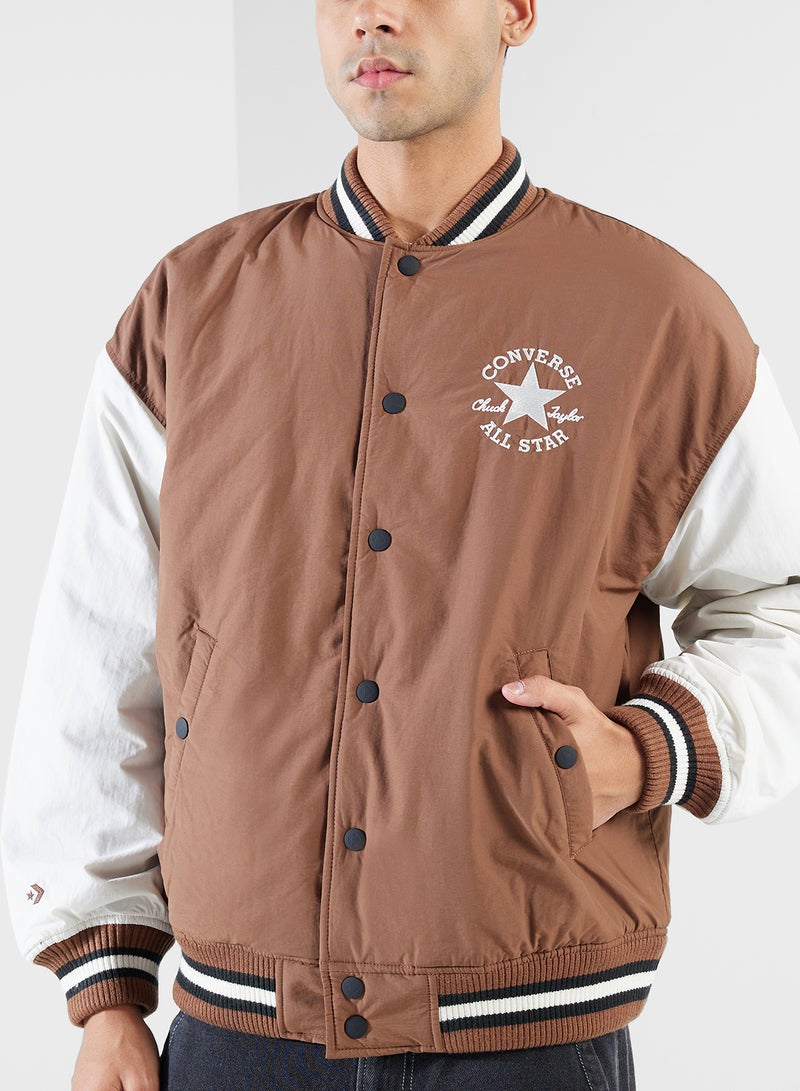 Varsity Graphic Bomber Jacket