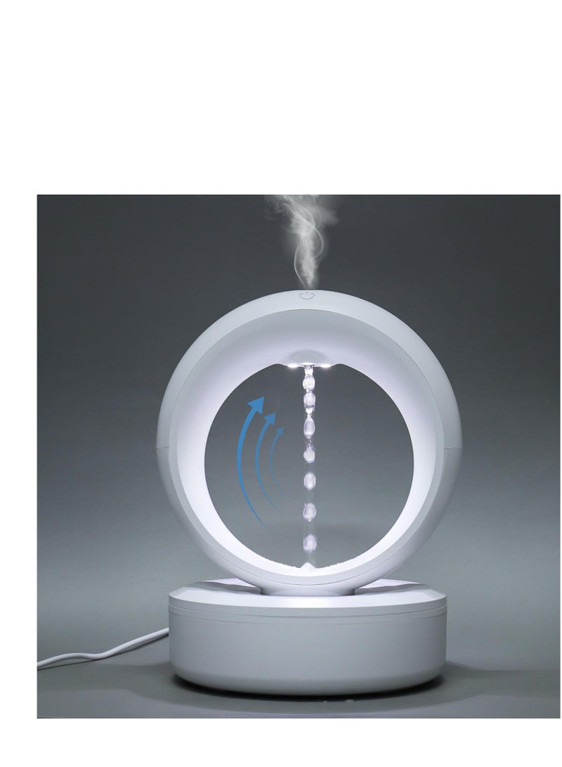 Rain Drop Humidifier Rain Cloud Humidifier Water Drip Cool Mist Air Humidifier Humidifiers for bedroom for Plants Baby Nursery Large Room Office 680ml Anti Gravity Water Drop Diffuser Quiet White