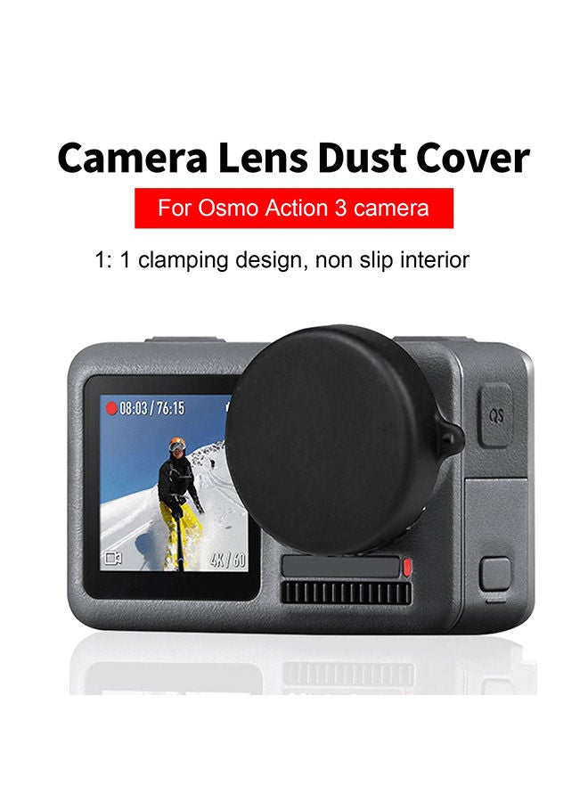 Tempered Glass Film Screen Protector with Lens Cap Cover and Battery Storage Case | Compatible with DJI OSMO Action 3 Camera Accessories