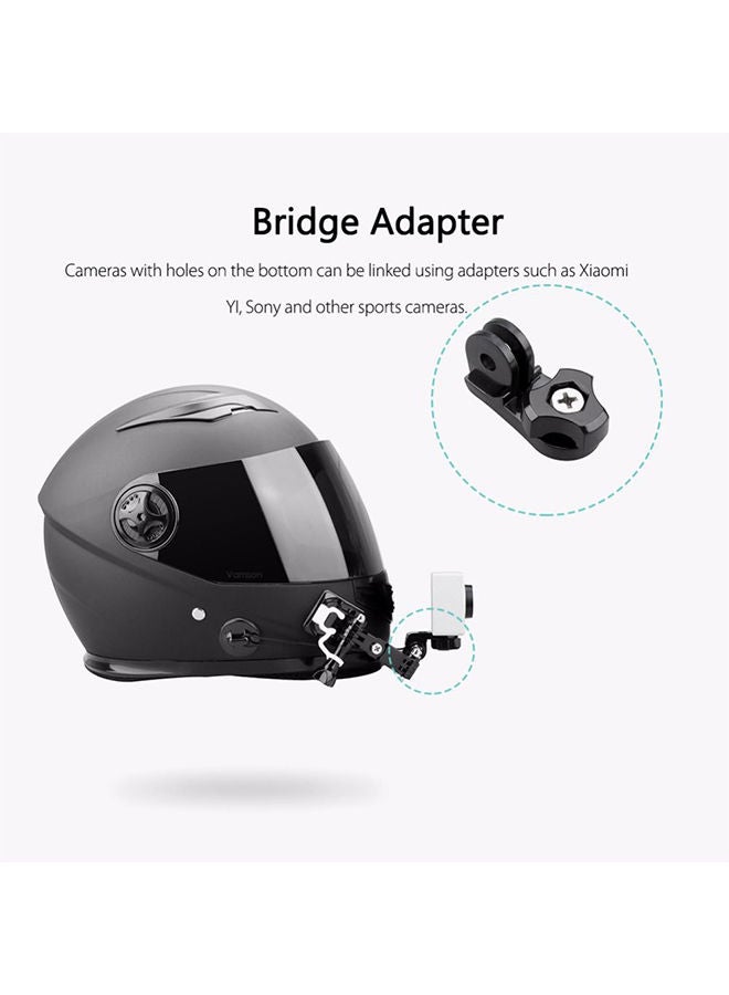 Motorcycle Helmet Mount Kit Compatible for Gopro Hero 11/ 10/9/8/7/6/5 for SJCAM for YI for Osmo Action Insta360 Action Cameras Accessories and More