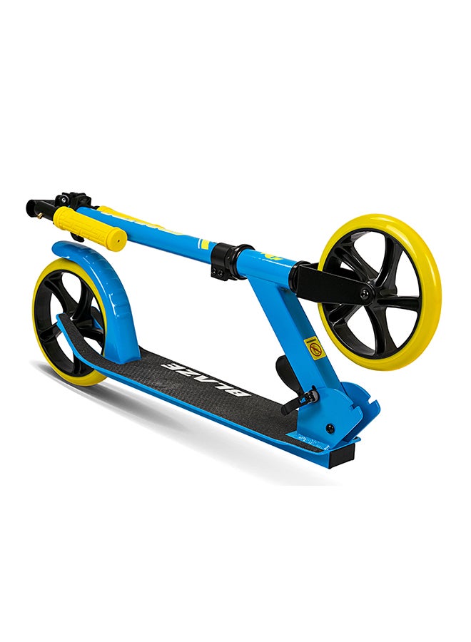 Blaze Folding 2 Wheel Kick Scooters 200mm, Adjustable Handlebar, Easy Folding Mechanism, PU Wheels 200mm, Folding Scooter - Blue