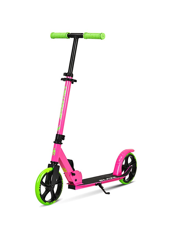 Blaze Folding 2 Wheel Kick Scooters 200mm, Adjustable Handlebar, Easy Folding Mechanism, PU Wheels 200mm, Folding Scooter  - Pink