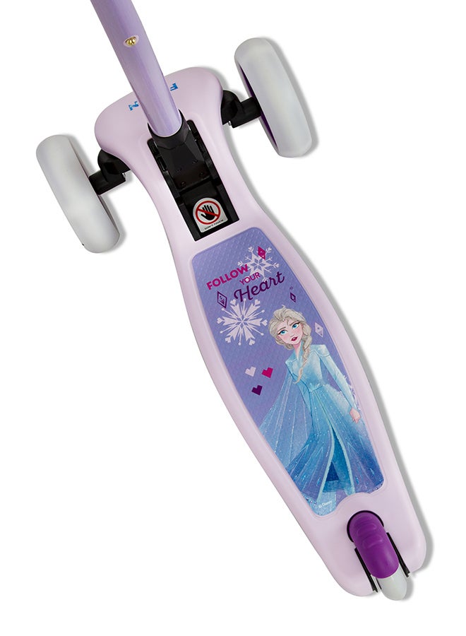 Disney Frozen 3-Wheel Light Up Scooter for Kids, LED Lighted Wheels, Adjustable Handlebars, Advanced Technology for Increased Control, Stability & Balance