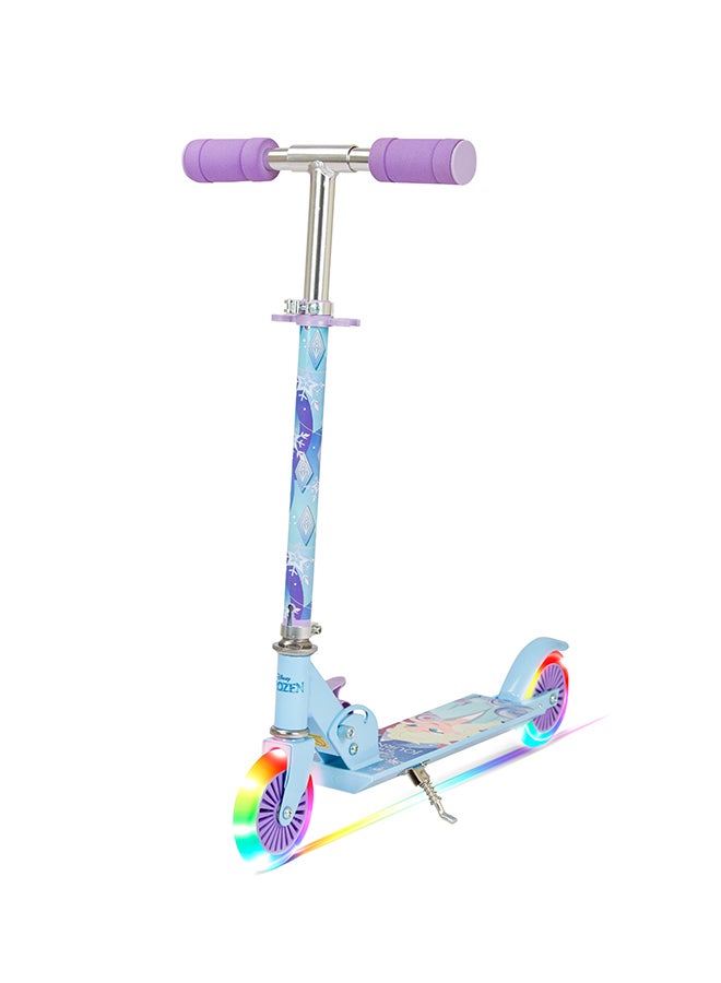 Disney Frozen 120mm Kids Kick Scooter, Light-Up Wheels, Lightweight Frame, Height-Adjustable Handlebar, Easy-Fold Mechanism, Kids scooter