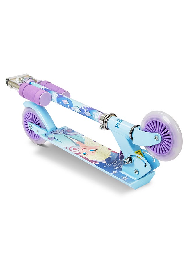 Disney Frozen 120mm Kids Kick Scooter, Light-Up Wheels, Lightweight Frame, Height-Adjustable Handlebar, Easy-Fold Mechanism, Kids scooter