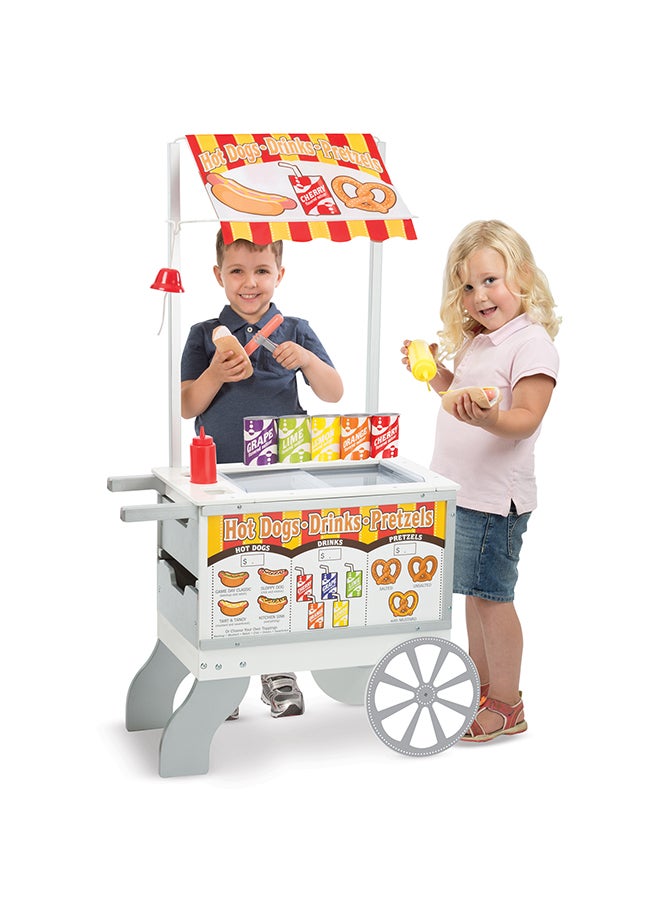 Wooden Snacks & Sweets Food Cart - The Original (Play Sets & Kitchens, 40+ Play Food Pieces, Great Gift for Age 3+