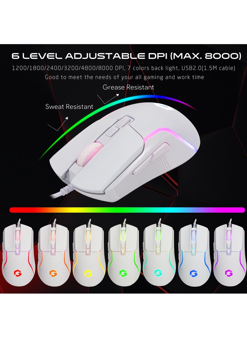 VIPER XA All In One Artic Series Gaming Bundle Mechanical Keyboard Headset Mouse And Mousepad White