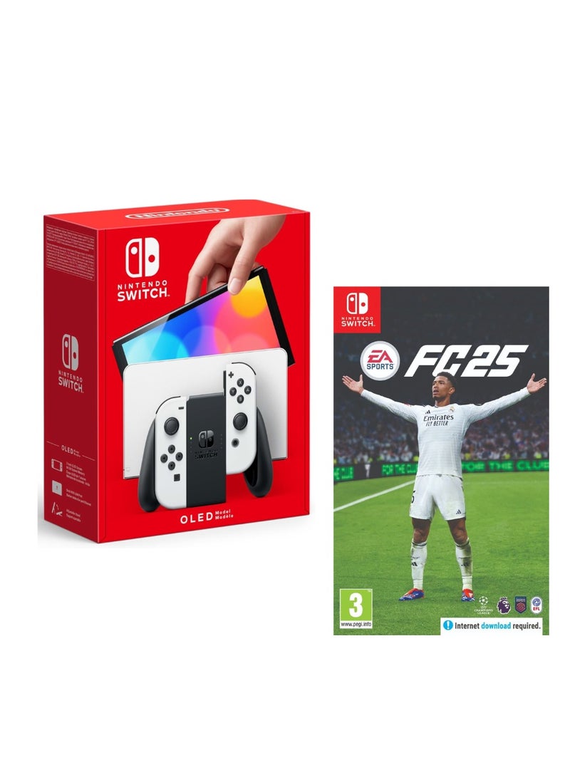 Nintendo Switch (OLED Model) White - Internation Version with EA SPORTS FC 25 Switch