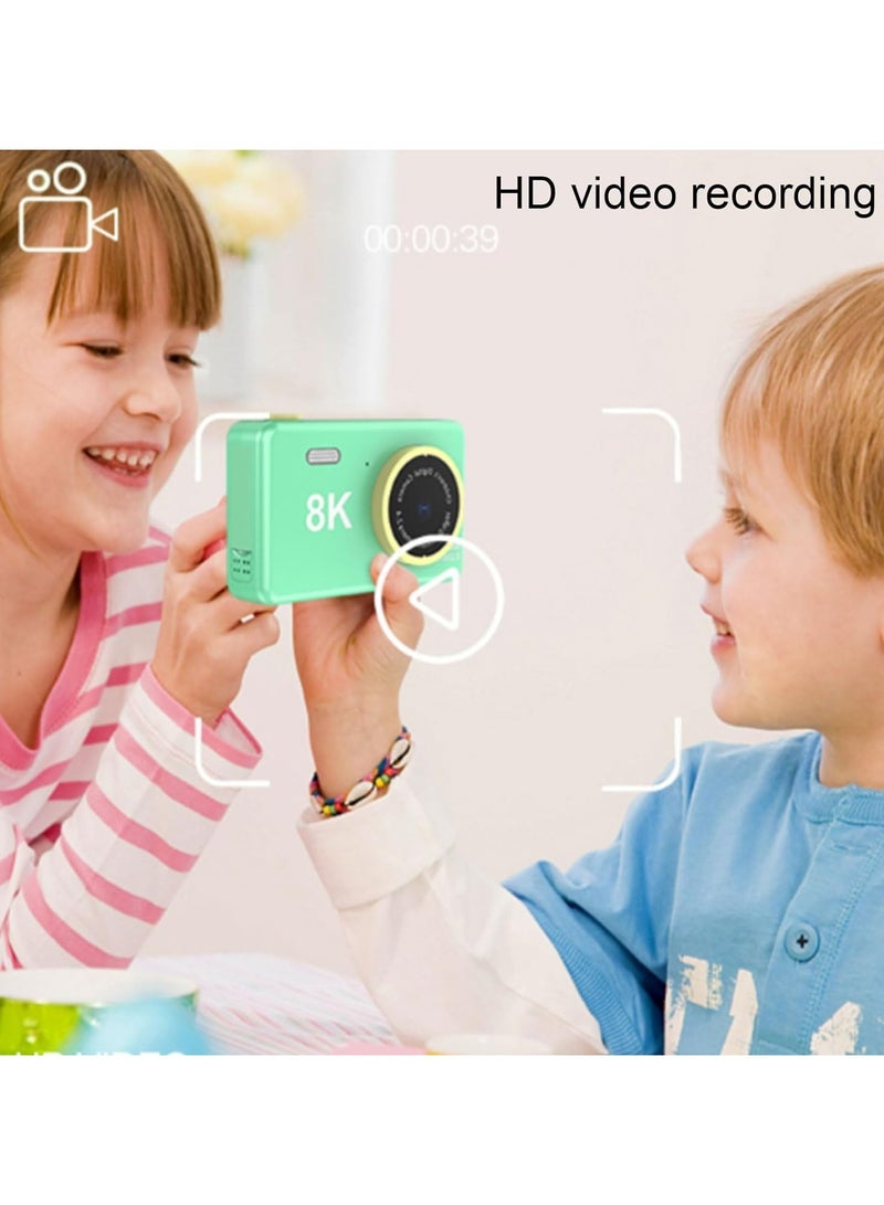 4000W Pixel Front and Rear Dual Camera, 4K HD Children's Mini Digital Camera