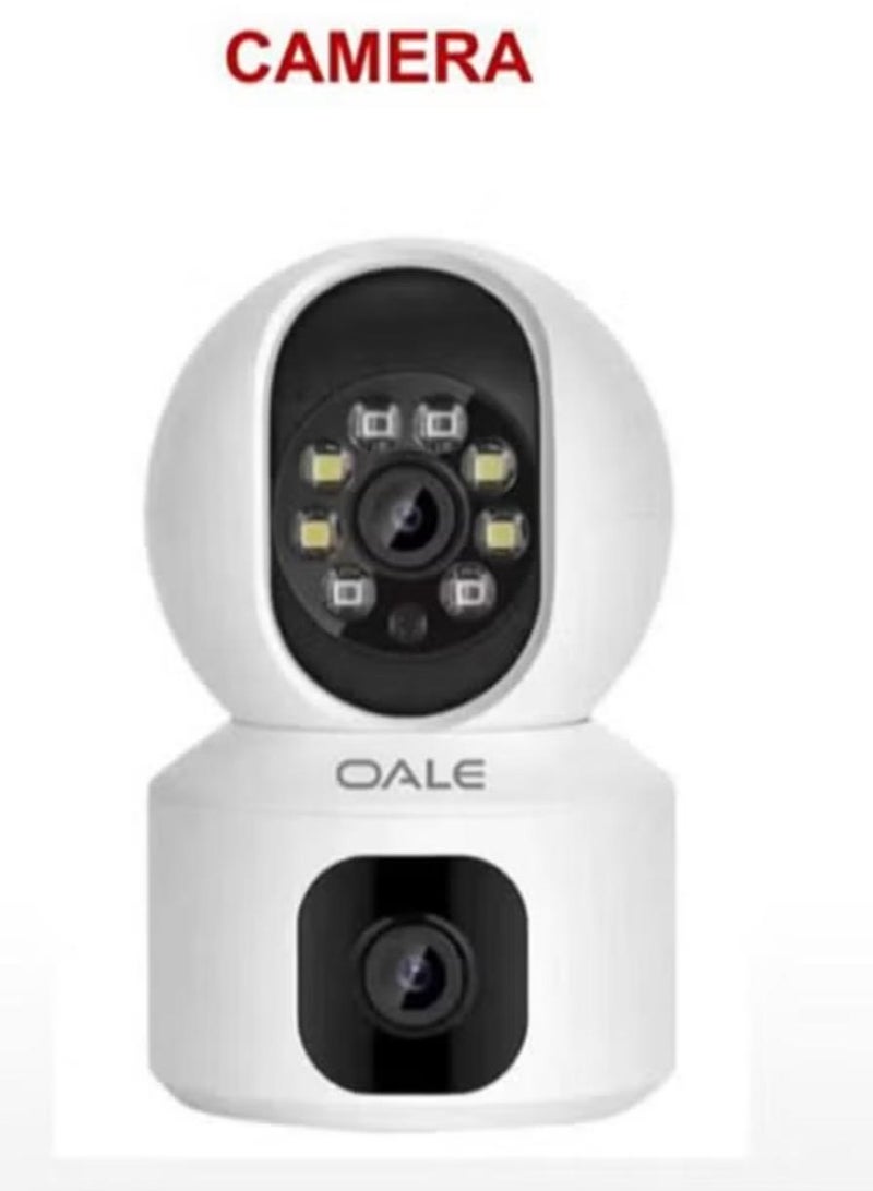 iHome 03 Security Camera Dual Track Audio Support Night Vision Motion Detect Security Camera 360 Full View Two Way Real Time Voice Calling Camera White