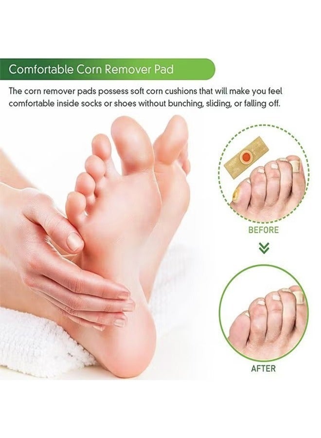 Foot Corn Removal Plaster, Natural Ingredients,Foot Care Expert,Calluses Plantar Treatment,Relief Pain From Calluses, Corns, Blisters, Heel Frictions, 42 Pcs