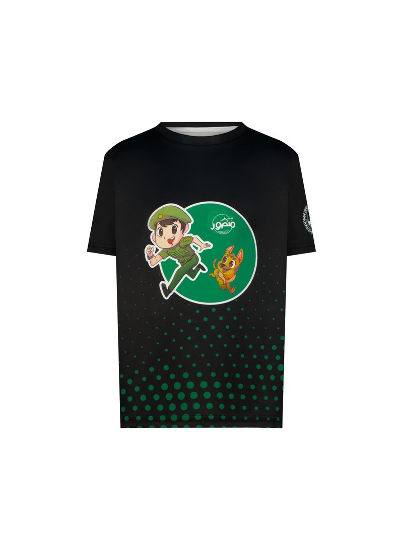 Dubai Police Mansour Kids T-shirt Black