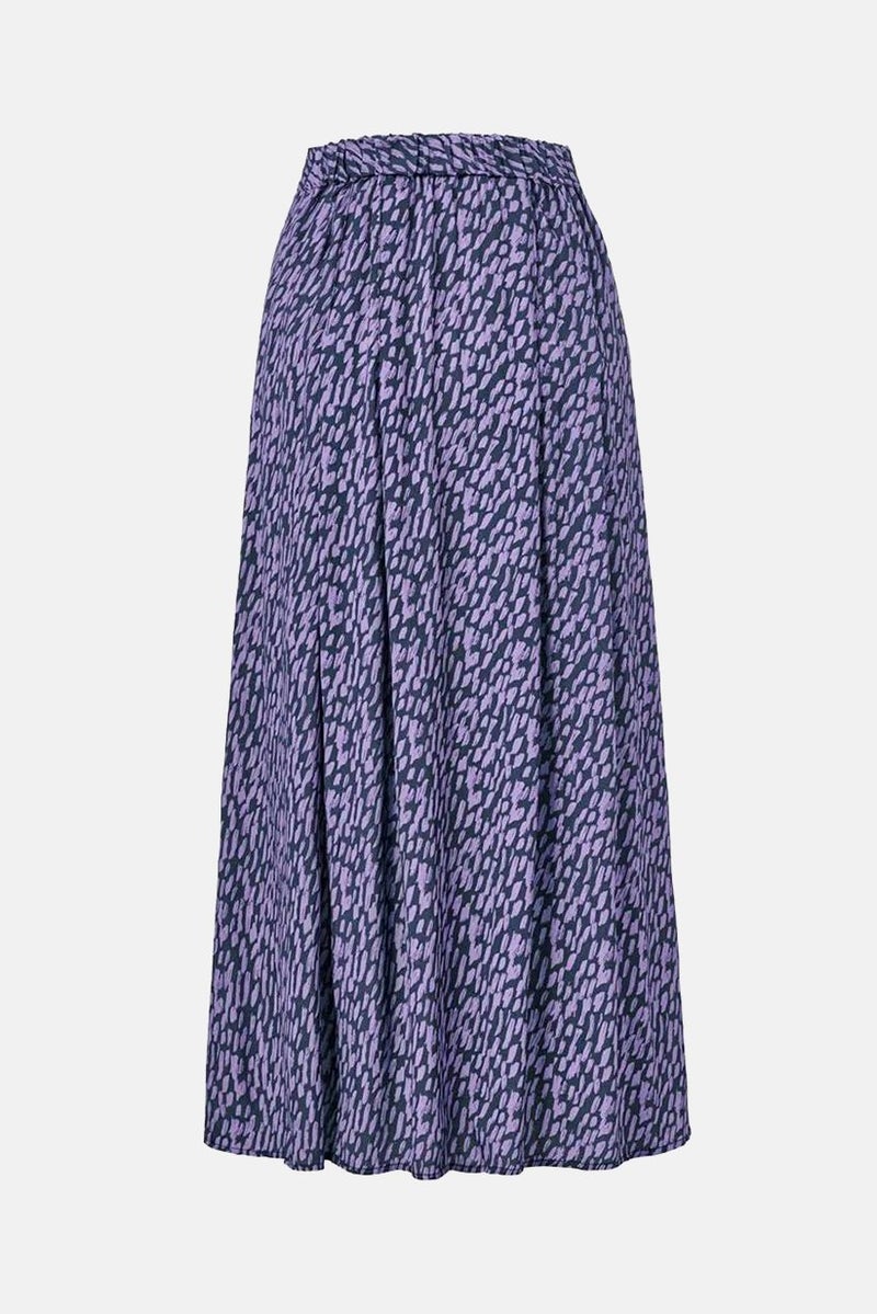 Women Allover Printed Maxi Skirt, Purple