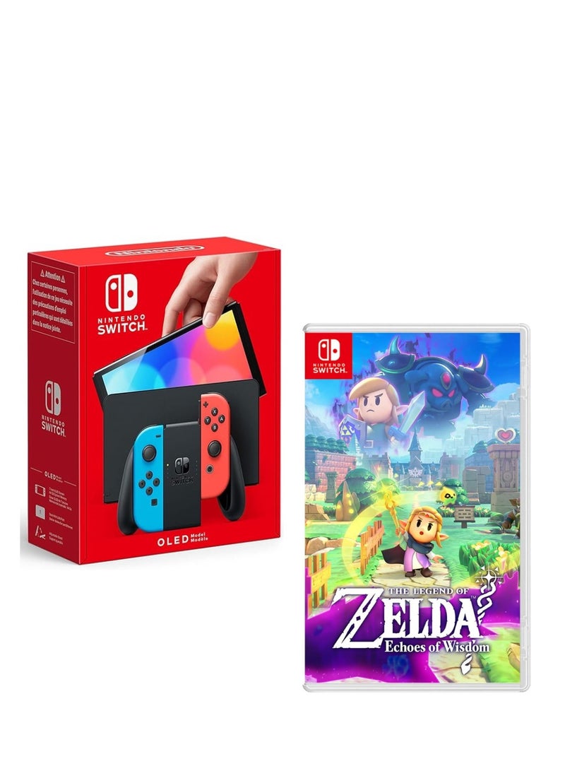 Nintendo Nintendo Switch (OLED Model)Blue & Red - Internation Version with Nintendo Switch The Legend of Zelda: Echoes of Wisdom