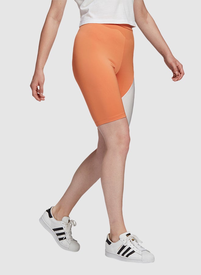 Sliced Trefoil Shorts Orange/White