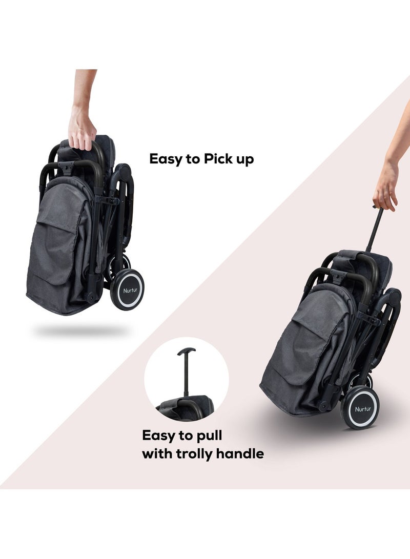 Nurtur Baby travel combo - Stroller with Baby Carrier, Black