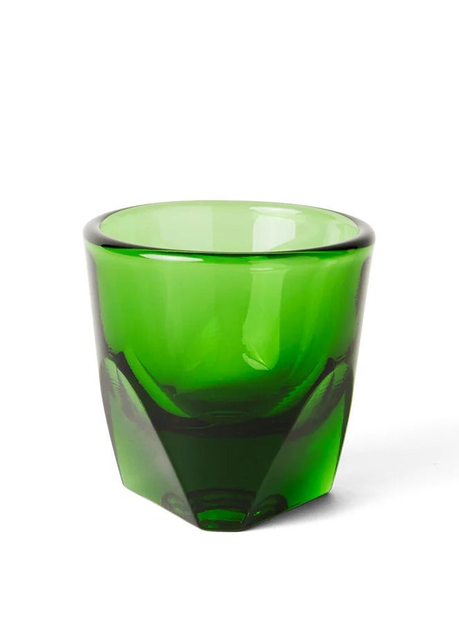 Vero Espresso Glass/Coffee Cup, Emerald - 3 oz, Set of 2