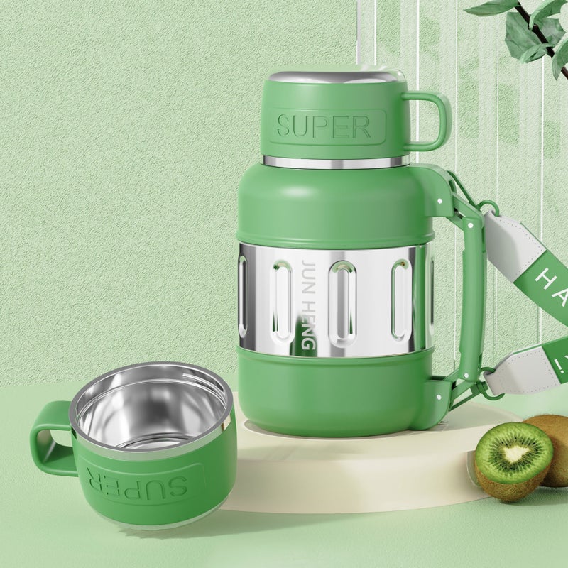 316 Stainless Steel Vacuum Flask Large Capacity Green