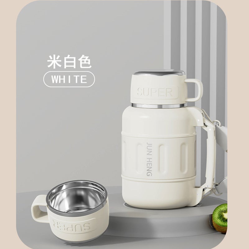 316 Stainless Steel Vacuum Flask Large Capacity White spray paint