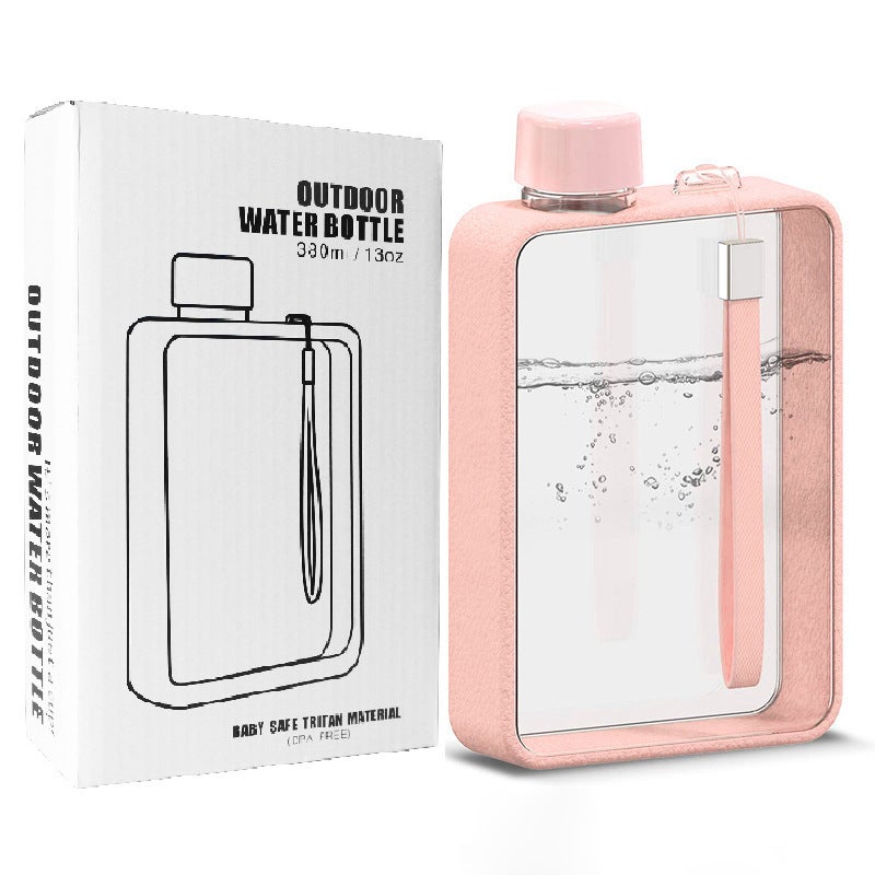 Stylish Tritan Square Water Bottle for Outdoor Sports tritan pink (neutral without logo)