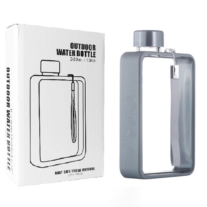 Stylish Tritan Square Water Bottle for Outdoor Sports tritan Gray (neutral without logo)