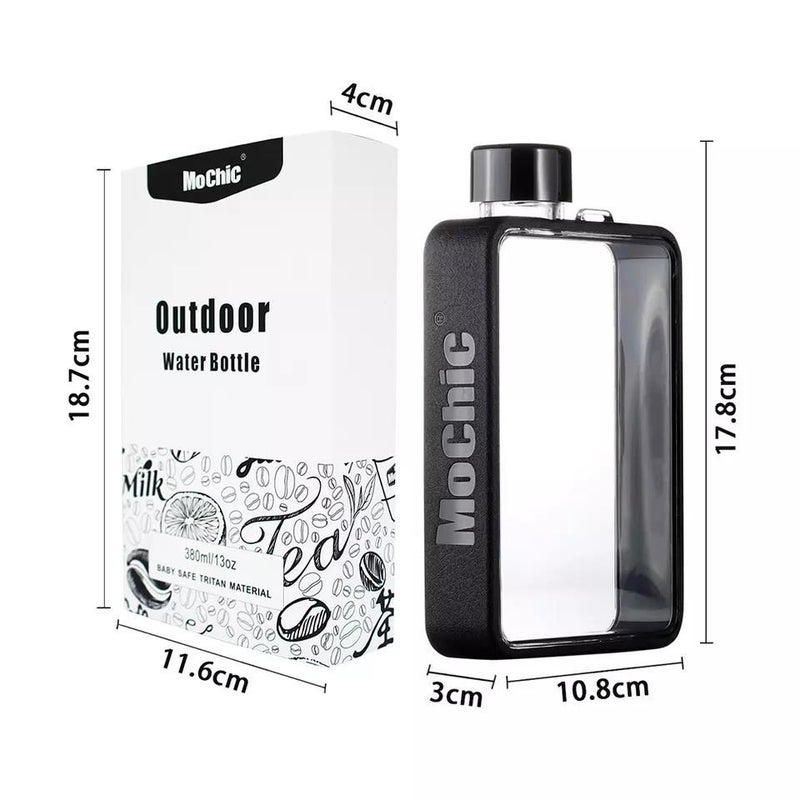 Stylish Tritan Square Water Bottle for Outdoor Sports Black (tritan material)