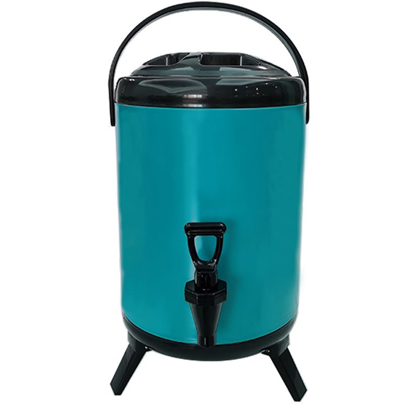 10L Yellow Stainless Steel Insulated Milk Tea Barrel Finland Green